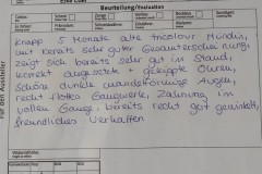 Wir bekamen einen wunderschönen Richterbericht ....